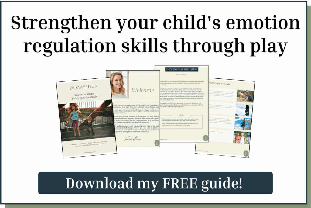 Free parenting guide on strengthening children’s emotion regulation skills through play.